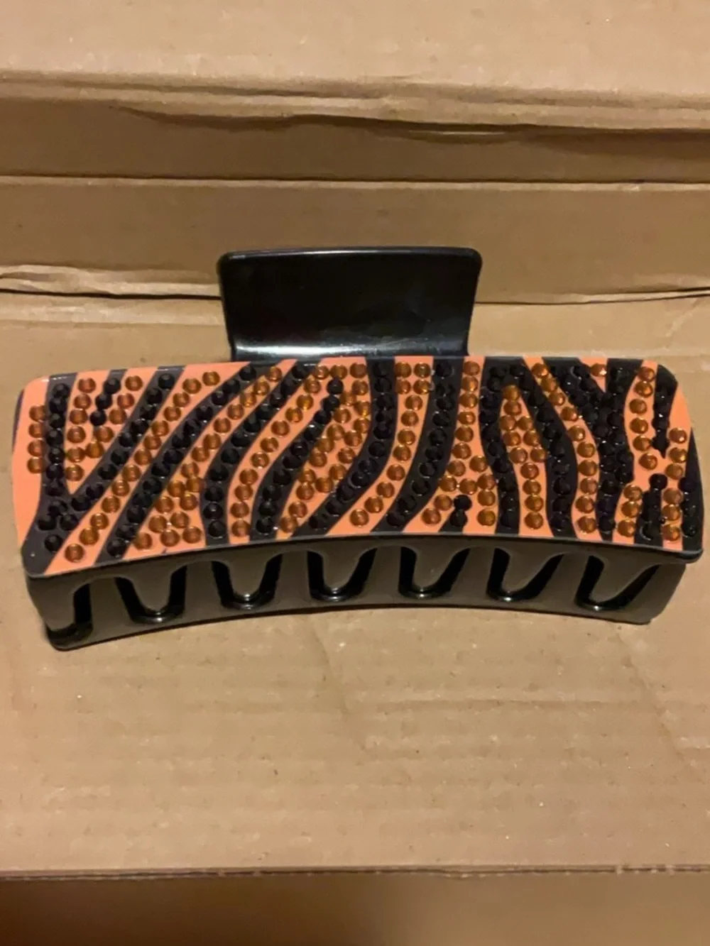 Diamond Art Leopard & Zebra Print Hair Claw Clip - Sealed